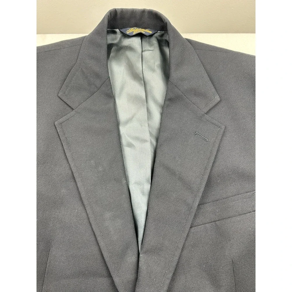 Brooks Brothers Brooksease Men's‎ 43? Sport Coat Blazer Jacket Black Wool USA